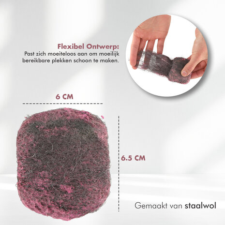 Discountershop Gray & Pink Sheep Wool Soap Sponges | 6.5cm x 5.5cm x 0.8cm | 12 Pieces | Eco Friendly Non-Scratch Durable | For Kitchenware and Solid Soap Discountershop Gray & Pink Sheep Wool Soap Sponges | 6.5cm x 5.5cm x 0.8cm | 12 Pieces | Eco Friendly Non-Scratch Durable | For Kitchenware and Solid Soap