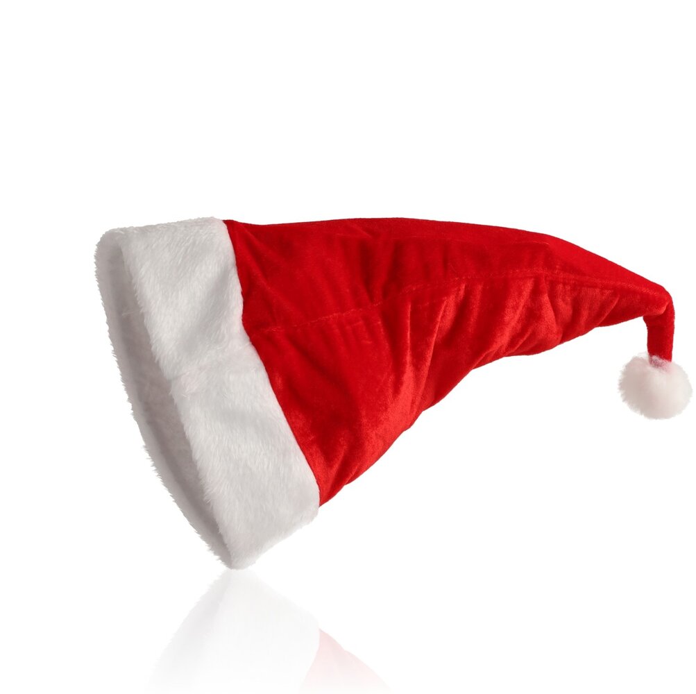 Discountershop Santa Hat Adults - Velvet Christmas Hat with Pom-pom - Christmas Gift - Fits Head Size 56-60 cm