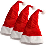 Discountershop Set of 3 Luxury Unisex Christmas Hats - Plush Red/White - For Children & Adults - 100% Polyester - Perfect for Festive Occasions Discountershop Set of 3 Luxury Unisex Christmas Hats - Plush Red/White - For Children & Adults - 100% Polyester - Perfect for Festive Occasions