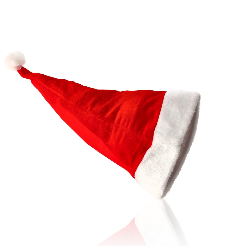 Discountershop Christmas Hats Unisex - Plush Red/White - Set of 4 Luxury Christmas Hats for Children & Adults - 100% Polyester Discountershop Christmas Hats Unisex - Plush Red/White - Set of 4 Luxury Christmas Hats for Children & Adults - 100% Polyester