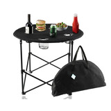 Discountershop Picnic Table Foldable Ø 72.5 cm - Lightweight Camping Table with Cup Holders & Cover - Round Foldable Table for Indoor & Outdoor Discountershop Picnic Table Foldable Ø 72.5 cm - Lightweight Camping Table with Cup Holders & Cover - Round Foldable Table for Indoor & Outdoor