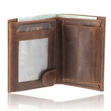 4 East RFID Portemonnee Leer - Leren Portemonnee Heren - Billfold met Muntvak - 7 Pasjes - Cadeau voor Man, Papa, Opa