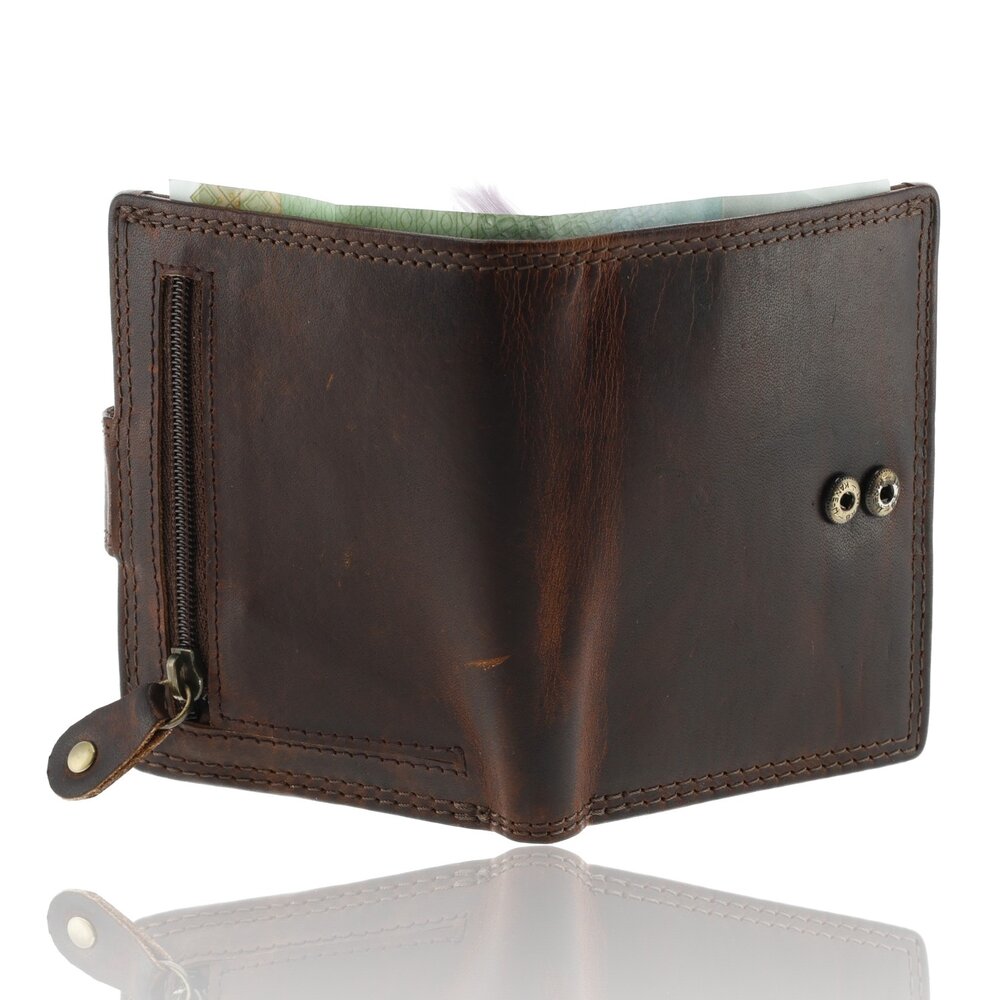 4 East Card Holder - Brown Calf Leather - Double Stitched - Holds 20 Cards + Coin Pocket - Genuine Leather Card Holder for Men & Women 4 East Card Holder - Brown Calf Leather - Double Stitched - Holds 20 Cards + Coin Pocket - Genuine Leather Card Holder for Men & Women