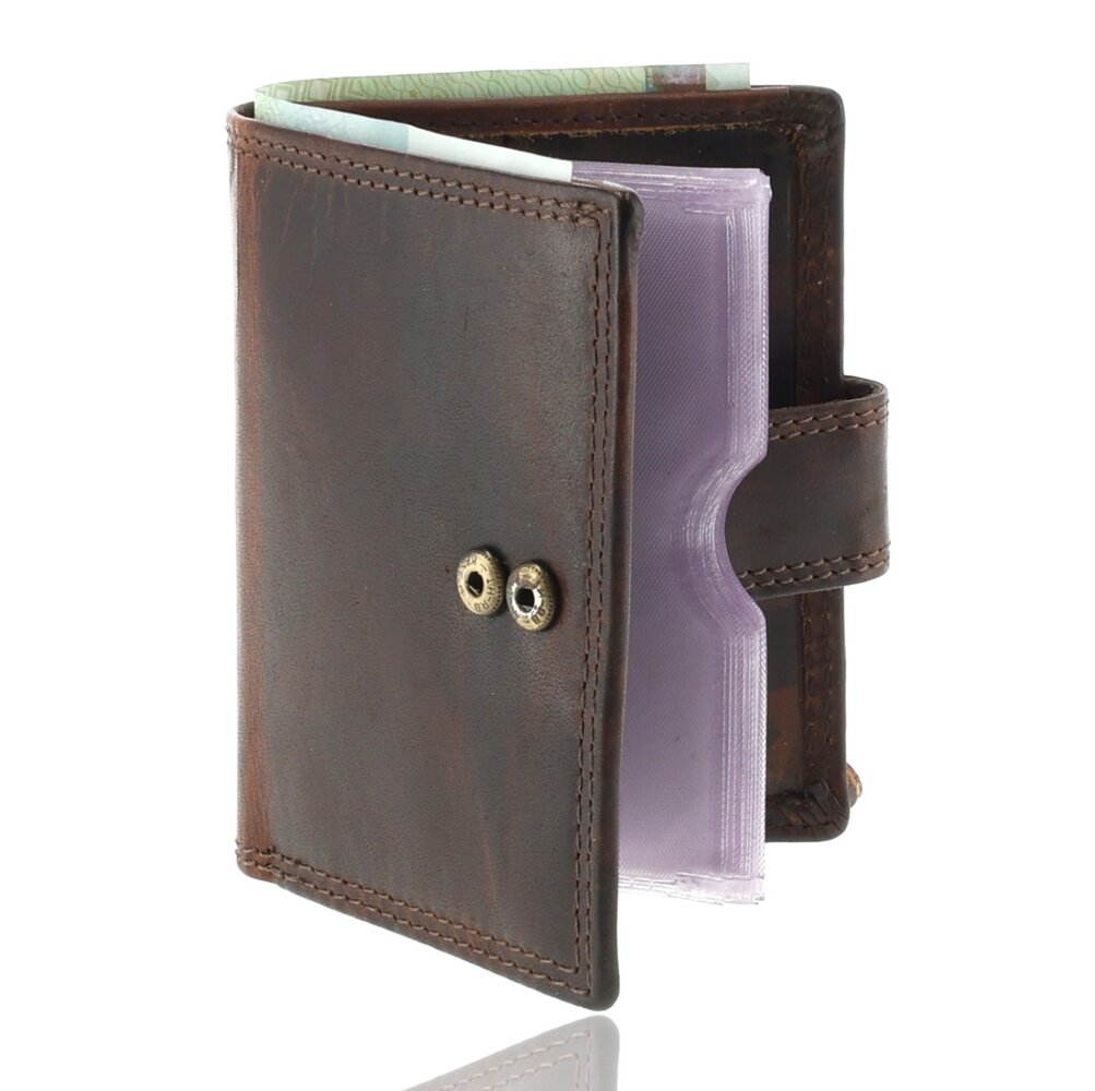 4 East Card Holder - Brown Calf Leather - Double Stitched - Holds 20 Cards + Coin Pocket - Genuine Leather Card Holder for Men & Women 4 East Card Holder - Brown Calf Leather - Double Stitched - Holds 20 Cards + Coin Pocket - Genuine Leather Card Holder for Men & Women