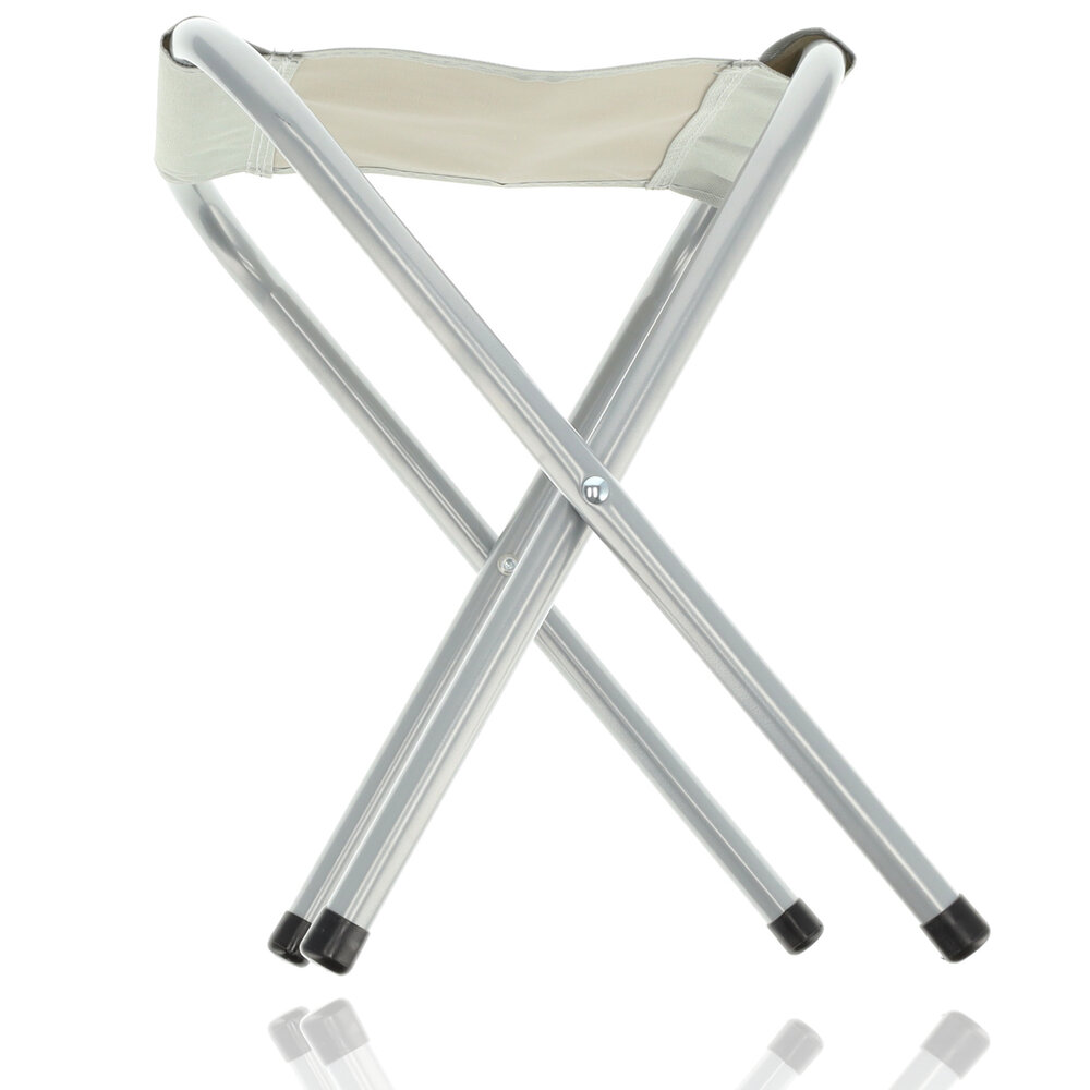 Discountershop Opvouwbaar Camping Krukje - 35cm Zithoogte - Stalen Frame - Grijs - Viskrukje - Belastbaar tot 80kg Discountershop Opvouwbaar Camping Krukje - 35cm Zithoogte - Stalen Frame - Grijs - Viskrukje - Belastbaar tot 80kg