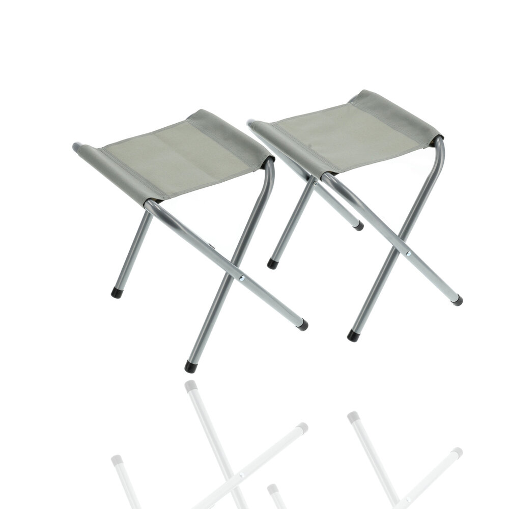 Discountershop Opvouwbaar Camping Krukje - 35cm Zithoogte - Stalen Frame - Grijs - Viskrukje - Belastbaar tot 80kg Discountershop Opvouwbaar Camping Krukje - 35cm Zithoogte - Stalen Frame - Grijs - Viskrukje - Belastbaar tot 80kg