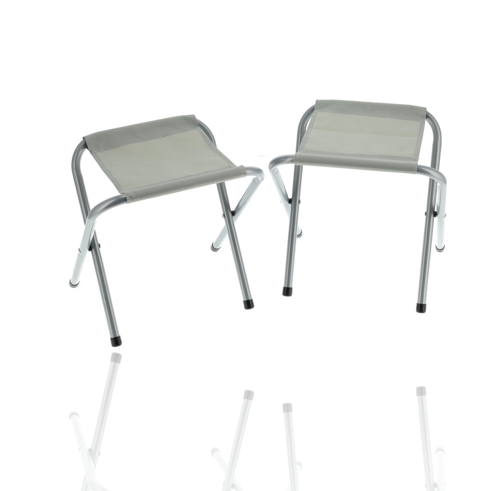 Discountershop Opvouwbaar Camping Krukje - 35cm Zithoogte - Stalen Frame - Grijs - Viskrukje - Belastbaar tot 80kg Discountershop Opvouwbaar Camping Krukje - 35cm Zithoogte - Stalen Frame - Grijs - Viskrukje - Belastbaar tot 80kg