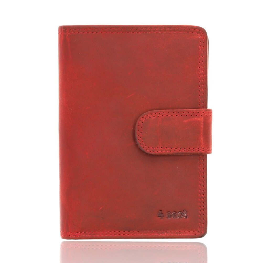 4 East Fashionable Red Leather Zipper Wallet | Women's Wallet With Coin Pocket | 9X13X3 Cm | 14 Passes | 10 Subjects 4 East Fashionable Red Leather Zipper Wallet | Women's Wallet With Coin Pocket | 9X13X3 Cm | 14 Passes | 10 Subjects
