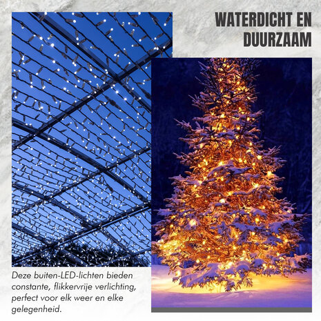 Discountershop Kerstverlichting | Clusterverlichting 576 LED Warm Wit | Voor Binnen & Buiten | +8 Lichtfuncties Discountershop Kerstverlichting | Clusterverlichting 576 LED Warm Wit | Voor Binnen & Buiten | +8 Lichtfuncties