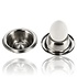 Egg Cups Stainless Steel Set of 2 | Stackable Silver Egg Cups with Base | Breakfast & Easter | Diameter 8.5cm, Height 3.5cm