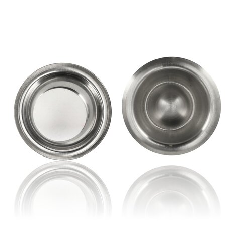 Discountershop Egg Cups Stainless Steel Set of 5 | Stackable Silver Egg Cups | For Breakfast | Ø 8.5cm, H 3.5cm