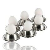 Discountershop Egg Cups Stainless Steel Set of 6 | Ø 8.5cm, H 3.5cm | Stackable Silver Egg Cups with Base | For Soft-boiled and Hard-boiled Eggs Discountershop Egg Cups Stainless Steel Set of 6 | Ø 8.5cm, H 3.5cm | Stackable Silver Egg Cups with Base | For Soft-boiled and Hard-boiled Eggs