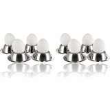Discountershop Egg Cups Stainless Steel Set of 8 | Stackable Silver Egg Cups with Base | For Soft-boiled and Hard-boiled Eggs | Ø 8.5cm, H 3.5cm Discountershop Egg Cups Stainless Steel Set of 8 | Stackable Silver Egg Cups with Base | For Soft-boiled and Hard-boiled Eggs | Ø 8.5cm, H 3.5cm