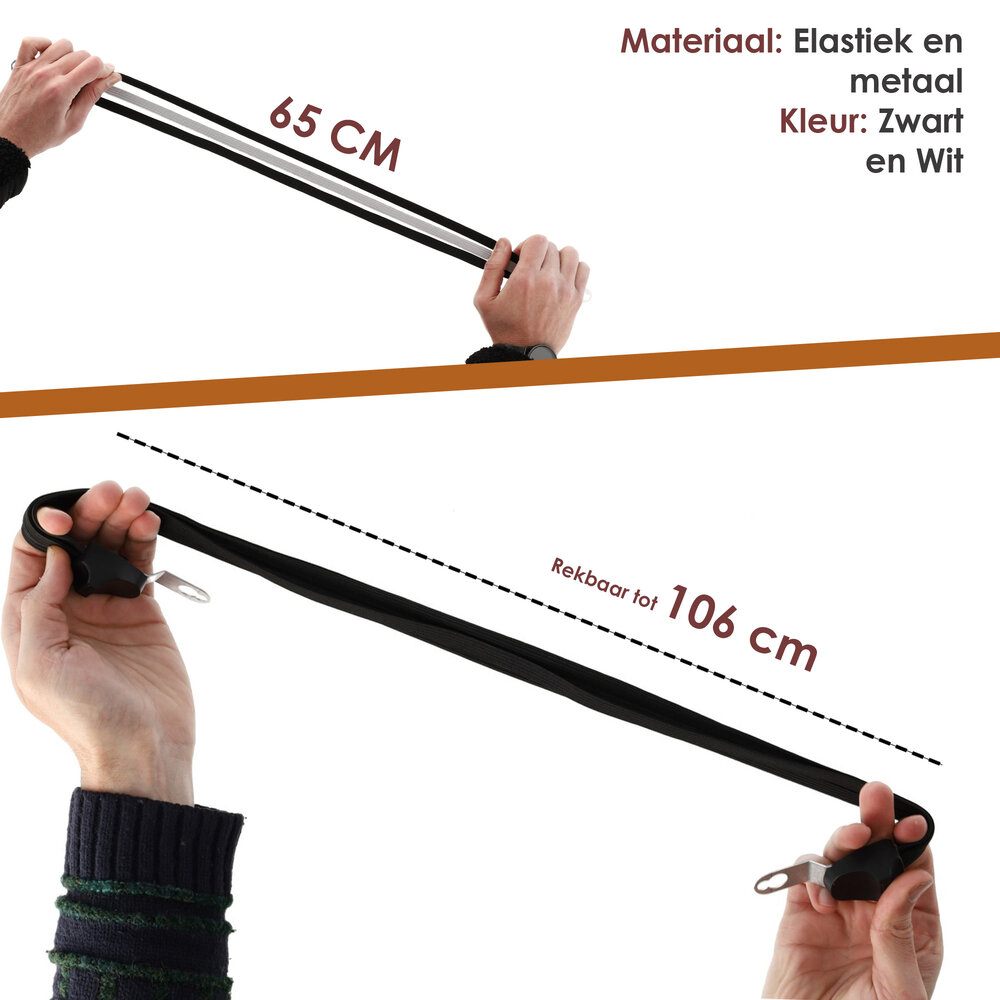 Discountershop Snelbinders Zwart Universeel | Spinbinder met IJzeren Haak en 3 Elastische Armen | Bagagebinder 65cm Uitrekbaar tot 105cm | Voor 26-28 Inch Fietsen & Bagagedrager Discountershop Snelbinders Zwart Universeel | Spinbinder met IJzeren Haak en 3 Elastische Armen | Bagagebinder 65cm Uitrekbaar tot 105cm | Voor 26-28 Inch Fietsen & Bagagedrager