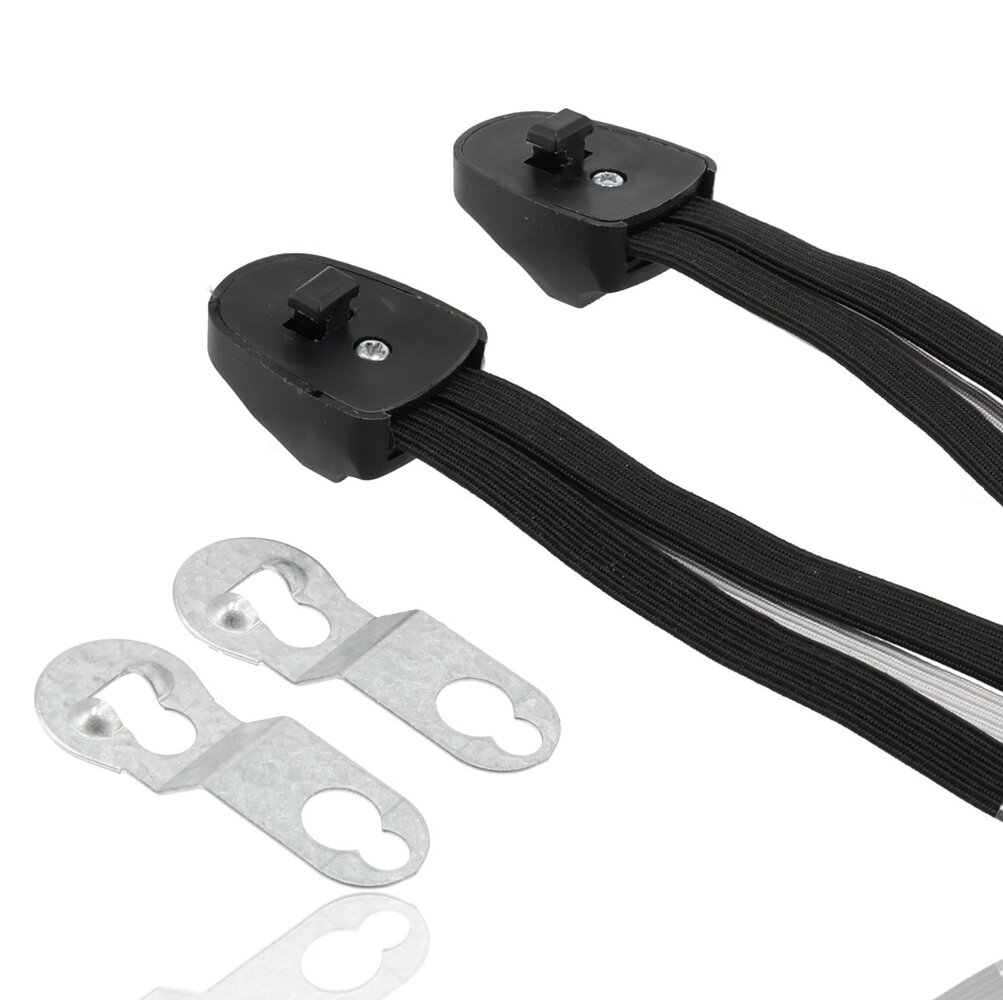 Discountershop Luggage Straps Black Universal Set of 2 | Elastic Bungee Rope with Metal Hooks | 3 Elastic Arms | Luggage strap 65-105cm for 26-28 Inch Bicycles & Luggage Carrier Accessories Discountershop Luggage Straps Black Universal Set of 2 | Elastic Bungee Rope with Metal Hooks | 3 Elastic Arms | Luggage strap 65-105cm for 26-28 Inch Bicycles & Luggage Carrier Accessories