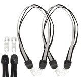 Discountershop Luggage Straps Black Universal Set of 2 | Elastic Bungee Rope with Metal Hooks | 3 Elastic Arms | Luggage strap 65-105cm for 26-28 Inch Bicycles & Luggage Carrier Accessories