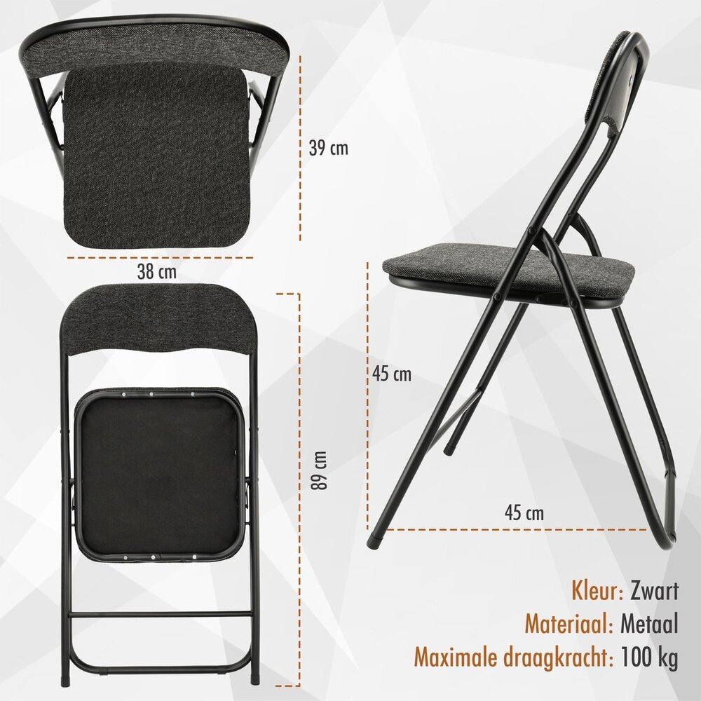 Discountershop Folding chair with seat height of 43 cm Folding chair velvet seat and back upholstered - chair - table chair - RIBCORD - table chair - folding chair - Velvet folding chair - Luxury folding chair - With cushions - VELVET - Chairs - Folding chairs - Chair - Discountershop Folding chair with seat height of 43 cm Folding chair velvet seat and back upholstered - chair - table chair - RIBCORD - table chair - folding chair - Velvet folding chair - Luxury folding chair - With cushions - VELVET - Chairs - Folding chairs - Chair -