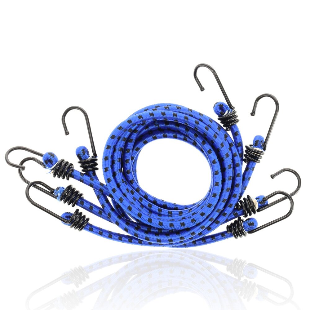 Discountershop Bagagebinder 80 cm Ø 10 mm – 4 Stuks - Sterke Spinbinder met 8 Elastische Armen & Haken – Blauw/Zwart – Voor Fiets, Auto & Motor Transport Discountershop Bagagebinder 80 cm Ø 10 mm – 4 Stuks - Sterke Spinbinder met 8 Elastische Armen & Haken – Blauw/Zwart – Voor Fiets, Auto & Motor Transport