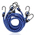 Bungee Cord 80 cm Ø 10 mm – Set of 4 – Strong Stretchable Bungee with 8 Elastic Arms & Hooks – Blue/Black – Luggage Straps for Bike, Motorcycle & Car Transport