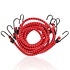 Snelbinders met Haak - Rood - 4 Stuks - 80cm Ø 10mm - 8 Haken - Bagagedrager Achter voor Fiets & Meer Snelbinders met Haak - Rood - 4 Stuks - 80cm Ø 10mm - 8 Haken - Bagagedrager Achter voor Fiets & Meer