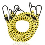 Discountershop Elastic Bungee Rope with Metal Hooks - 4 Pieces in Yellow - 80 cm Ø 10 mm - Luggage Straps with 8 Hooks  - Ideal for Bicycle, Car & Motorcycle Discountershop Elastic Bungee Rope with Metal Hooks - 4 Pieces in Yellow - 80 cm Ø 10 mm - Luggage Straps with 8 Hooks  - Ideal for Bicycle, Car & Motorcycle