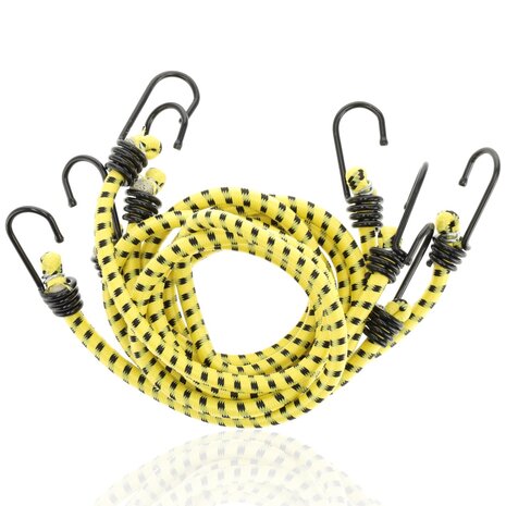 Discountershop Spinbinder 80 cm Ø 10 mm - Geel met Zwarte Strepen - 8 Elastische Armen & Haken - Bagagespin / Bagagebinder - Ideaal voor Fiets, Auto & Motor Discountershop Spinbinder 80 cm Ø 10 mm - Geel met Zwarte Strepen - 8 Elastische Armen & Haken - Bagagespin / Bagagebinder - Ideaal voor Fiets, Auto & Motor
