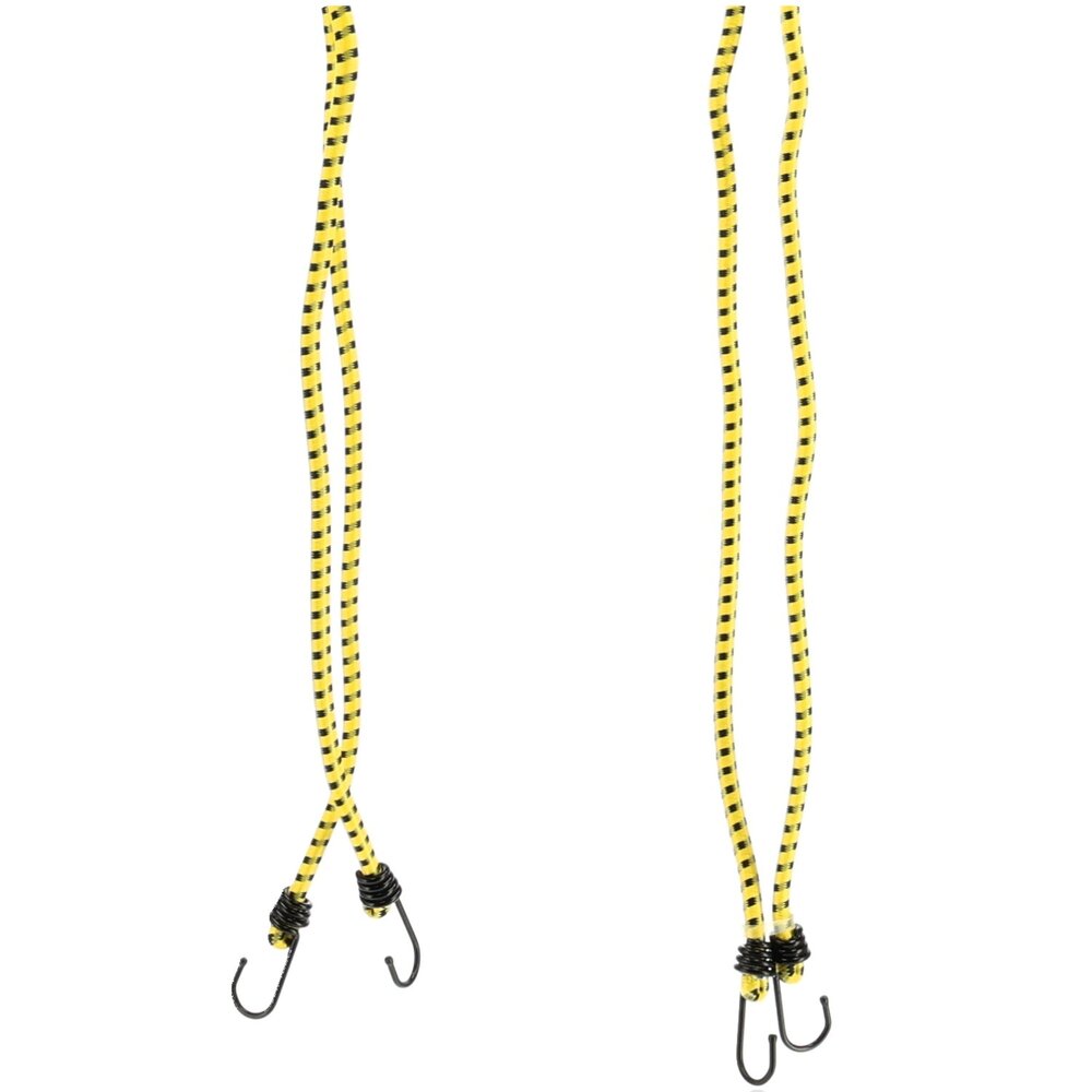 Discountershop Elastic Bungee Rope with Metal Hooks - 4 Pieces in Yellow - 80 cm Ø 10 mm - Luggage Straps with 8 Hooks  - Ideal for Bicycle, Car & Motorcycle Discountershop Elastic Bungee Rope with Metal Hooks - 4 Pieces in Yellow - 80 cm Ø 10 mm - Luggage Straps with 8 Hooks  - Ideal for Bicycle, Car & Motorcycle