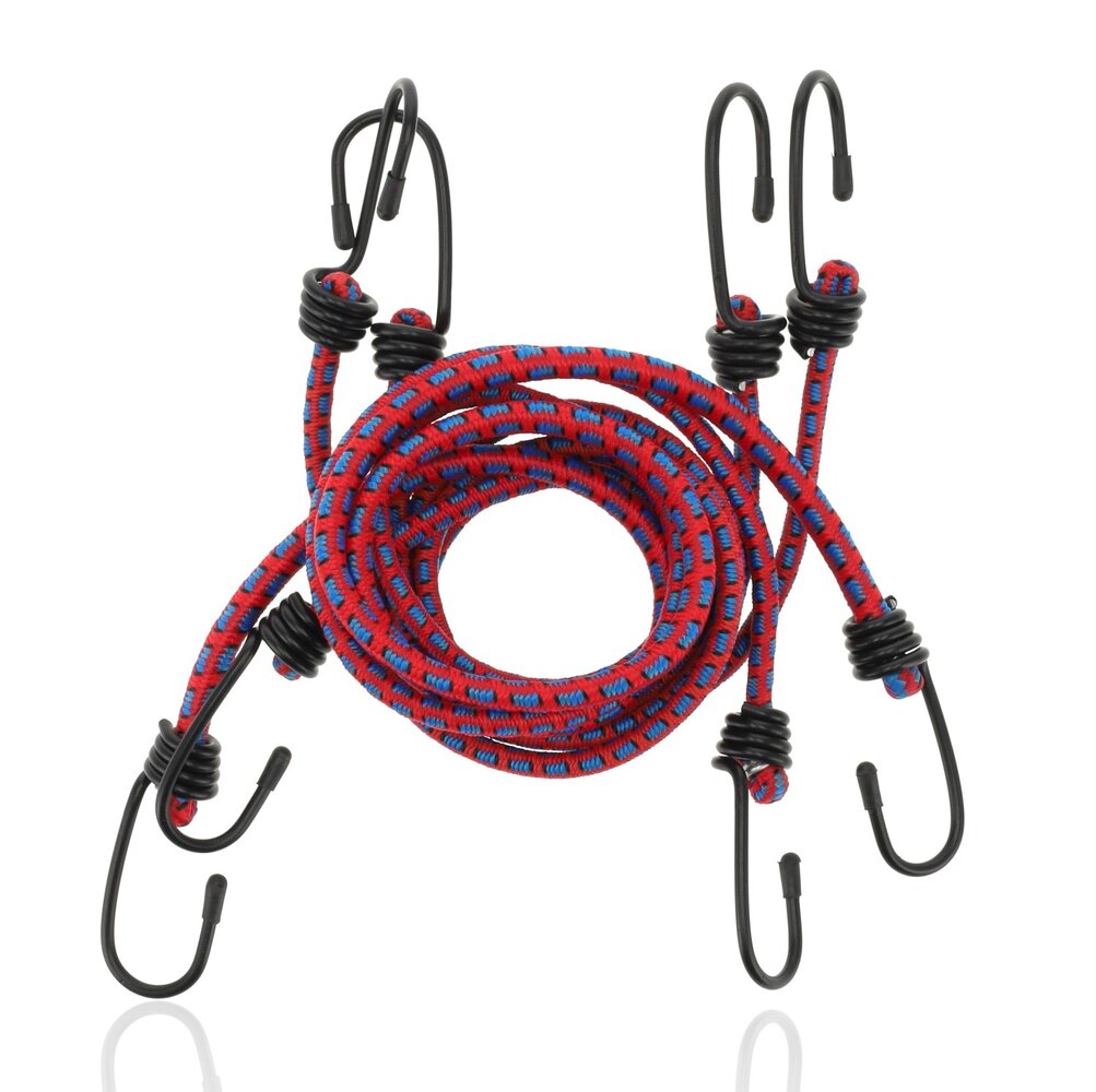 Discountershop Spinbinder Fiets 4 Stuks (80cm Ø8mm) - - Elastische Bagagespanners met Haken - Rood Assorti Bagagebinders - 8-Armig Discountershop Spinbinder Fiets 4 Stuks (80cm Ø8mm) - - Elastische Bagagespanners met Haken - Rood Assorti Bagagebinders - 8-Armig