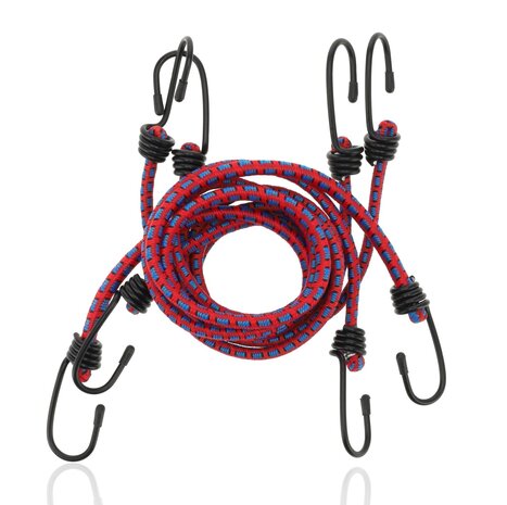 Discountershop Spinbinder Fiets 4 Stuks (80cm Ø8mm) - - Elastische Bagagespanners met Haken - Rood Assorti Bagagebinders - 8-Armig Discountershop Spinbinder Fiets 4 Stuks (80cm Ø8mm) - - Elastische Bagagespanners met Haken - Rood Assorti Bagagebinders - 8-Armig
