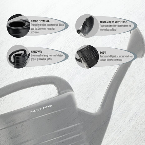 Merkloos Watering can with spray head black 10 liters - Plant watering - Garden articles/gardening - Vegetable garden/black garden/herb garden care Merkloos Watering can with spray head black 10 liters - Plant watering - Garden articles/gardening - Vegetable garden/black garden/herb garden care