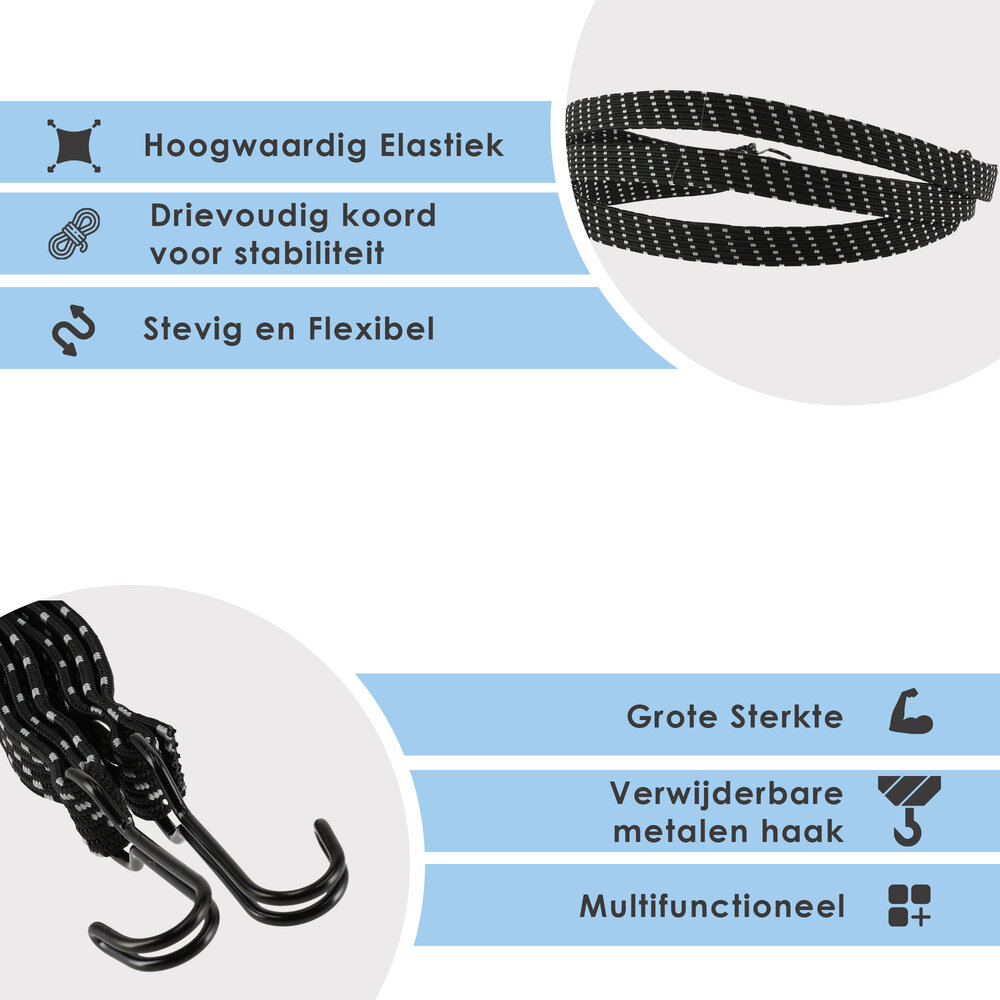 Discountershop Snelbinders met Haak - Set van 2 voor Fiets, Motor en Bagage | Bungee Koorden voor Luggage - Spinbinder met 3 Elastische Armen Discountershop Snelbinders met Haak - Set van 2 voor Fiets, Motor en Bagage | Bungee Koorden voor Luggage - Spinbinder met 3 Elastische Armen