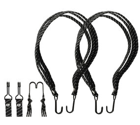 Discountershop Luggage Straps with Hook - Set of 2 for Bicycle, Motorcycle and Luggage | Bungee Cords for Luggage - Spider Binder with 3 Elastic Arms Discountershop Luggage Straps with Hook - Set of 2 for Bicycle, Motorcycle and Luggage | Bungee Cords for Luggage - Spider Binder with 3 Elastic Arms