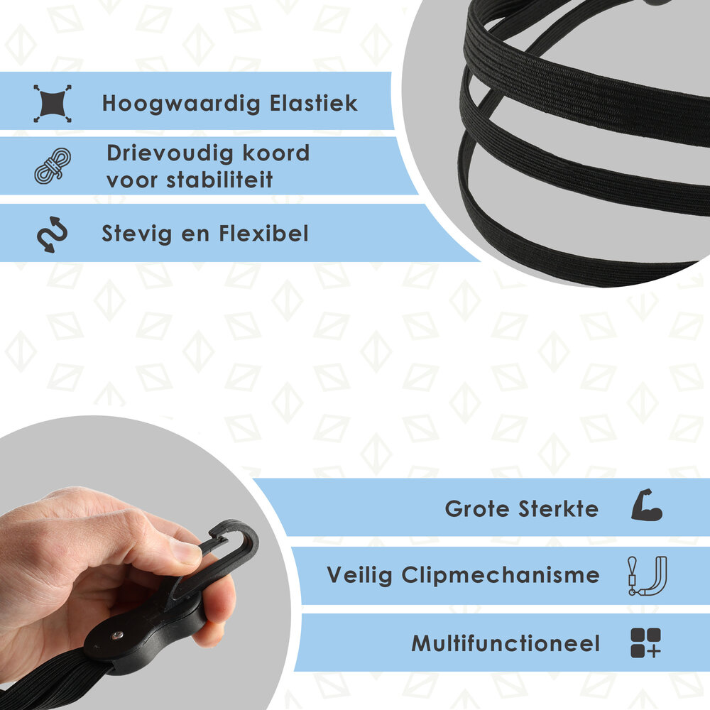 Merkloos Bicycle straps bicycle straps: Robust Luggage Spider for 26 and 28 inch Wheels with 3 Elastics, Handy Heel and Elegant Black Design Merkloos Bicycle straps bicycle straps: Robust Luggage Spider for 26 and 28 inch Wheels with 3 Elastics, Handy Heel and Elegant Black Design