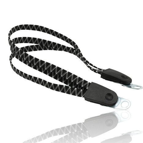Discountershop 2x Bungee Cord for Bike – Adjustable Elastic with Metal Hooks – Black 55cm x 3cm – Strong Luggage Tie for Bicycle, Motorcycle & Scooter Discountershop 2x Bungee Cord for Bike – Adjustable Elastic with Metal Hooks – Black 55cm x 3cm – Strong Luggage Tie for Bicycle, Motorcycle & Scooter