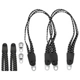 Discountershop 2x Bungee Cord for Bike – Adjustable Elastic with Metal Hooks – Black 55cm x 3cm – Strong Luggage Tie for Bicycle, Motorcycle & Scooter Discountershop 2x Bungee Cord for Bike – Adjustable Elastic with Metal Hooks – Black 55cm x 3cm – Strong Luggage Tie for Bicycle, Motorcycle & Scooter