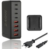 Discountershop 240W GaN III Fast Charger – 8-Port USB-C Charging Station | PD Charger for MacBook, iPhone 15, Samsung S24 | USB Hub with Power Supply | Compact & Powerful Discountershop 240W GaN III Fast Charger – 8-Port USB-C Charging Station | PD Charger for MacBook, iPhone 15, Samsung S24 | USB Hub with Power Supply | Compact & Powerful