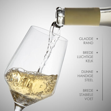 Discountershop Luxe Wittewijnglazen - 37cl Helder Glas - 370ml - Spiegelau Glazenset voor Diner & Dessertwijn