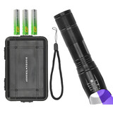 Discountershop Military Flashlight 2000 Lumens – Waterproof LED Flashlight with UV – 300m Range – 3 Modes – Tactical Flashlight on Batteries – Best Flashlight for Outdoor, Camping & Emergencies Discountershop Military Flashlight 2000 Lumens – Waterproof LED Flashlight with UV – 300m Range – 3 Modes – Tactical Flashlight on Batteries – Best Flashlight for Outdoor, Camping & Emergencies