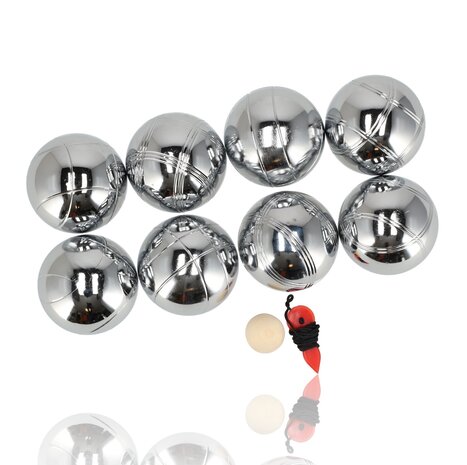 Discountershop Jeu de boules set - 8 RVS Ballen + Jack + Meetpin - Inclusief Draagtas - Ideal voor Groepen, Recreanten & Beginners Discountershop Jeu de boules set - 8 RVS Ballen + Jack + Meetpin - Inclusief Draagtas - Ideal voor Groepen, Recreanten & Beginners