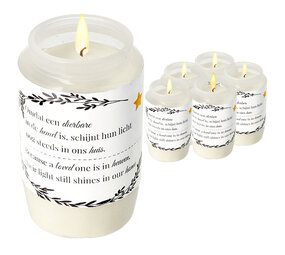 Discountershop Memorial Candles - White Grave Candles with Plastic Cover - Windproof Memorial Candle - 50 Hour Burning Time - Weatherproof Outdoor Candle for Remembrance Discountershop Memorial Candles - White Grave Candles with Plastic Cover - Windproof Memorial Candle - 50 Hour Burning Time - Weatherproof Outdoor Candle for Remembrance
