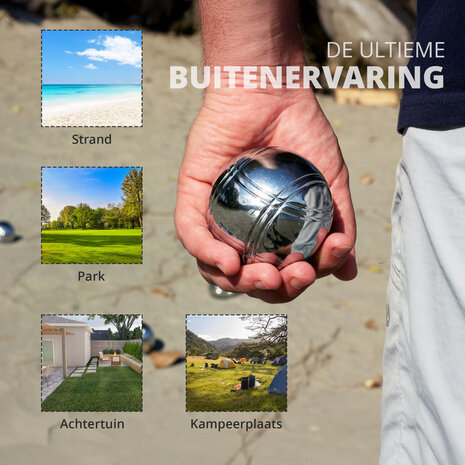 Discountershop Jeu de boules set - 8 RVS Ballen + Jack + Meetpin - Inclusief Draagtas - Ideal voor Groepen, Recreanten & Beginners Discountershop Jeu de boules set - 8 RVS Ballen + Jack + Meetpin - Inclusief Draagtas - Ideal voor Groepen, Recreanten & Beginners