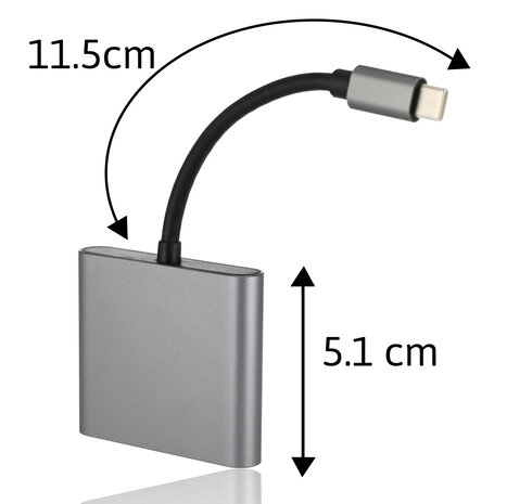 Discountershop USB-C to HDMI Adapter 4K – Type-C Multiport AV Converter with USB 3.0 – Compatible with MacBook, Laptop, Android & Tablet Discountershop USB-C to HDMI Adapter 4K – Type-C Multiport AV Converter with USB 3.0 – Compatible with MacBook, Laptop, Android & Tablet