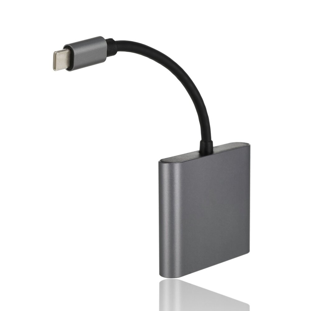 Discountershop USB-C naar HDMI Adapter 4K – Type-C Multiport AV Converter met USB 3.0 – Voor MacBook, Laptop, Android en Tablet Discountershop USB-C naar HDMI Adapter 4K – Type-C Multiport AV Converter met USB 3.0 – Voor MacBook, Laptop, Android en Tablet