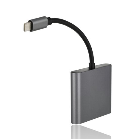 Discountershop USB-C naar HDMI Adapter 4K – Type-C Multiport AV Converter met USB 3.0 – Voor MacBook, Laptop, Android en Tablet Discountershop USB-C naar HDMI Adapter 4K – Type-C Multiport AV Converter met USB 3.0 – Voor MacBook, Laptop, Android en Tablet