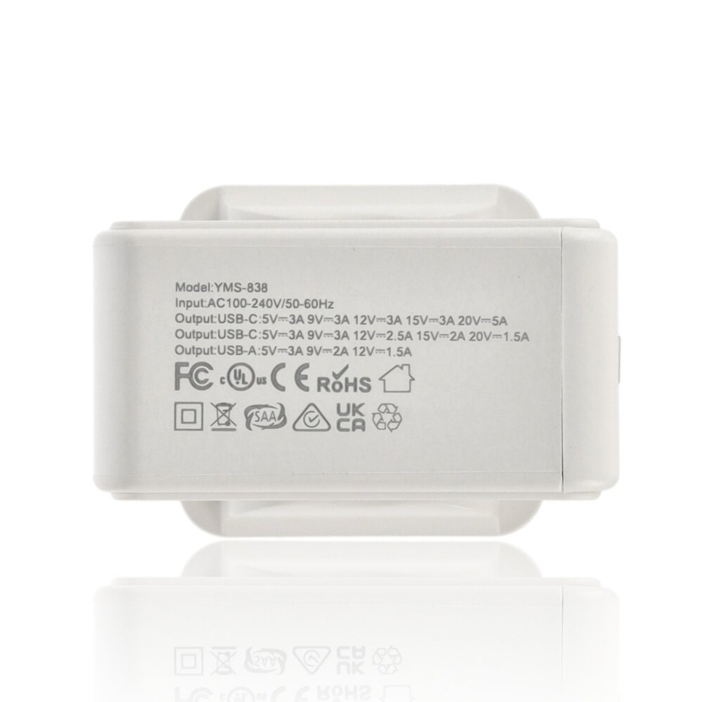 Discountershop USB-C Snellader 240W – 8-Poorts GaN III Oplader met PD100W, PD30W & QC18W – Snelle USB-C Lader voor Laptop, Smartphone & Tablet