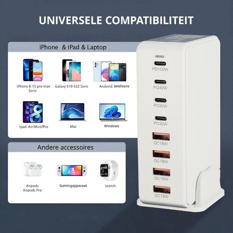 Discountershop USB-C Fast Charger 240W – 8-Port GaN III Charger with PD100W, PD30W & QC18W – High-Speed USB-C Charger for Laptop, Phone & Tablet Discountershop USB-C Fast Charger 240W – 8-Port GaN III Charger with PD100W, PD30W & QC18W – High-Speed USB-C Charger for Laptop, Phone & Tablet