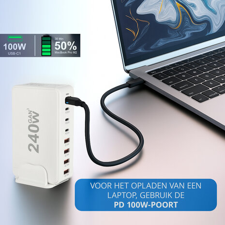 Discountershop USB-C Fast Charger 240W – 8-Port GaN III Charger with PD100W, PD30W & QC18W – High-Speed USB-C Charger for Laptop, Phone & Tablet Discountershop USB-C Fast Charger 240W – 8-Port GaN III Charger with PD100W, PD30W & QC18W – High-Speed USB-C Charger for Laptop, Phone & Tablet