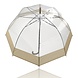 Discountershop Dome Umbrella Transparent with J Handle - Lightweight Umbrella Cheap - Snowproof & Windproof