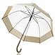 Discountershop Dome Umbrella Transparent with J Handle - Lightweight Umbrella Cheap - Snowproof & Windproof