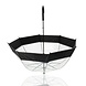 Discountershop Dome Umbrella Transparent with J Handle - Lightweight Umbrella Cheap - Snowproof & Windproof